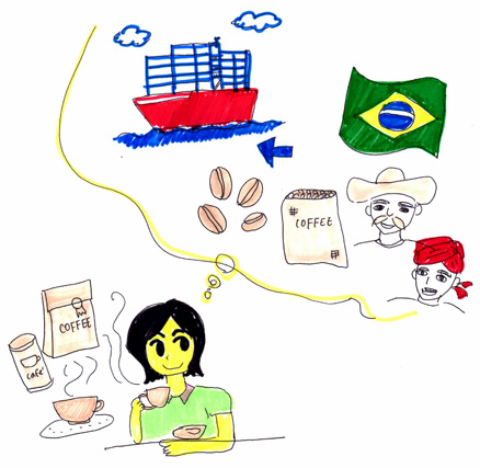 コービー輸入イラスト